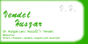 vendel huszar business card
